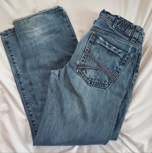 Aeropostale Essex Distressed Straight Leg Jeans, Size 30x30 100% Cotton